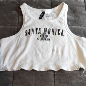 sleeveless cropped tank